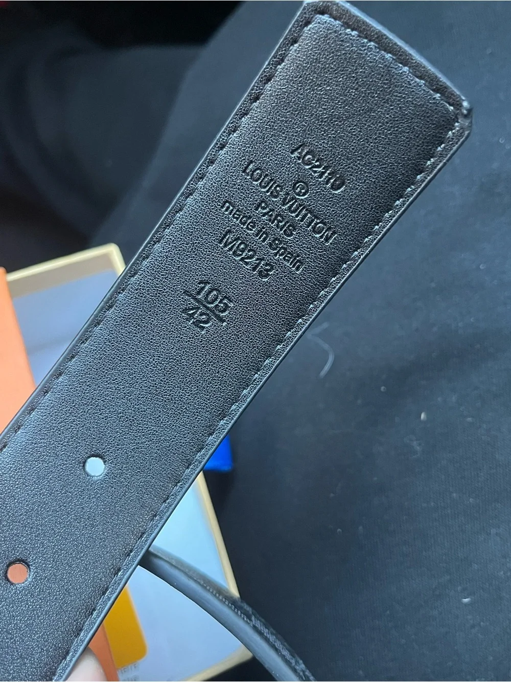 Louis Vuitton Black Damier Canvas Belt with Matte Black LV Buckle